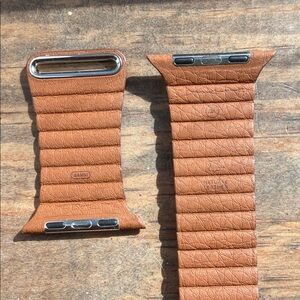 EUC Brown Leather Apple Watch Band 44mm